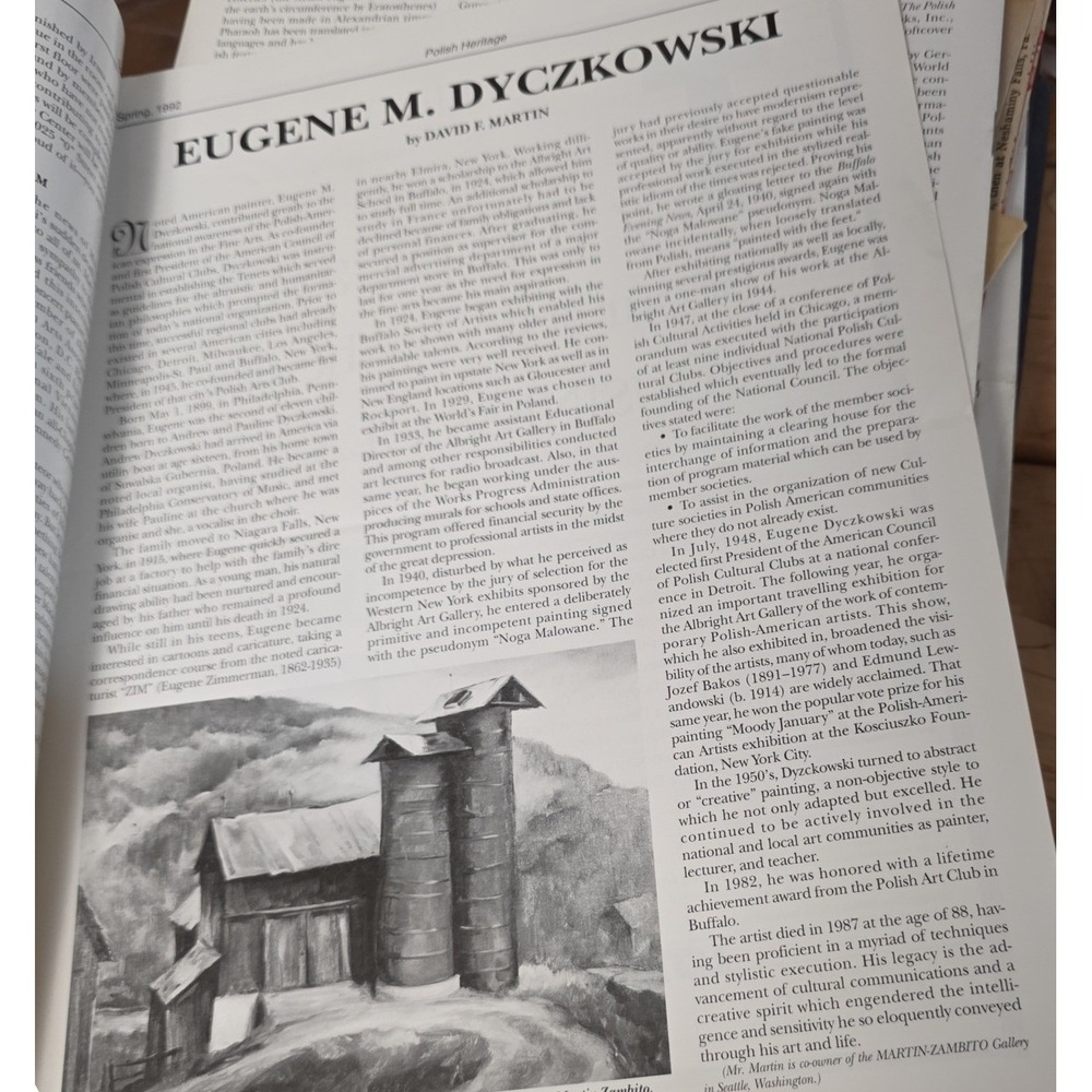 Polish Heritage Quarterly Newsletter Spring 1992 Paderewski Dyczkowski Vol XLIII - Picture 5 of 6